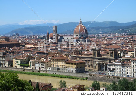 View of Florence from Piazzale Michelangelo, Italy View of Florence from Piazzale Michelangelo, Italy 123417311