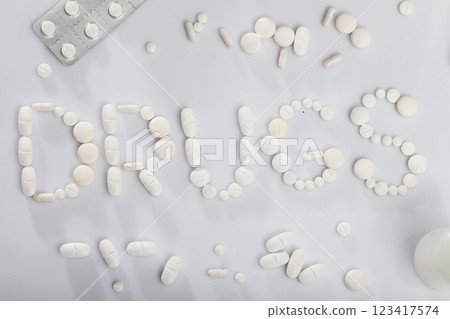 Various pills and medical pills, antibiotics closeup Various pills and medical pills, antibiotics closeup 123417574