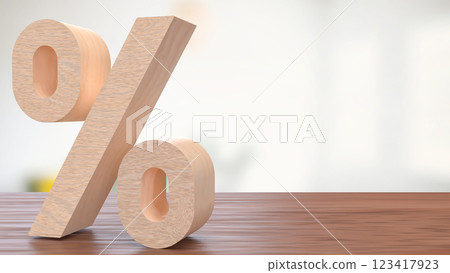 The percent for Tax or Business concept 3d Rendering. 123417923