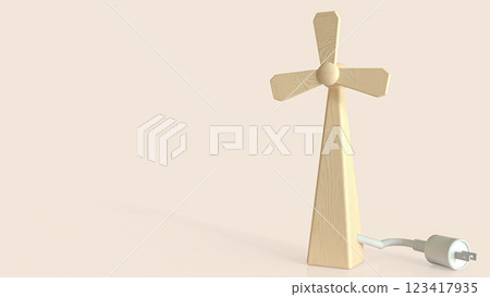 The Windmill for Eco or energy concept 3d Rendering. 123417935