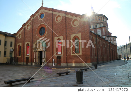 意大利米蘭Santa Maria Delle Grazie教堂 意大利米蘭Santa Maria Delle Grazie教堂 123417970
