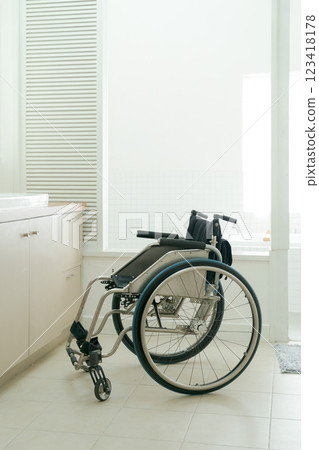Wheelchair in the bathroom 123418178