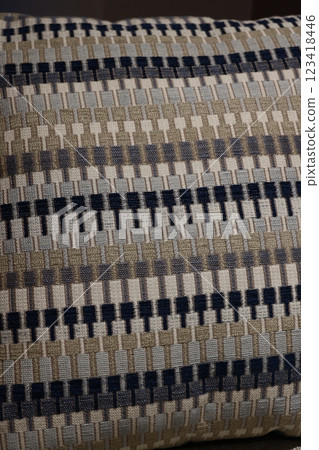 This is an Elegant Textured Pillow designed in Neutral Tones that complements any space 123418446