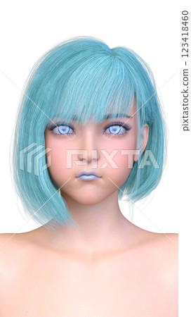 女人的臉的特寫 123418460