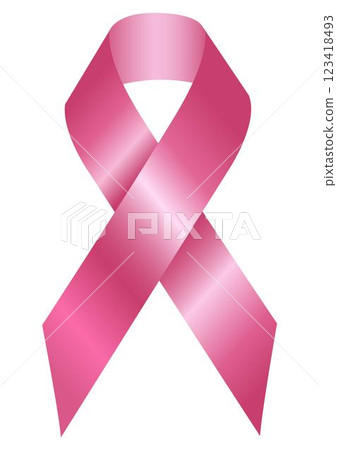 Breast Cancer Awareness Month with Classic Pink ribbon illustration Ribbon Sign on Transparent Background Vector Illustration EPS10 123418493