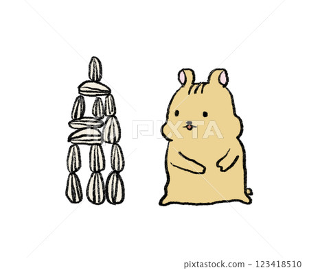 Sunflower seeds and hamsters 123418510