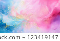 Pink and blue marbled background with gold dust sprinkled on it AI-generated image (Adobe Firefly) 123419147