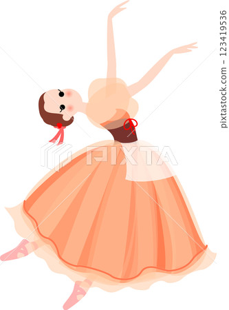 Ballet Ballerina Giselle's Village Girl 123419536