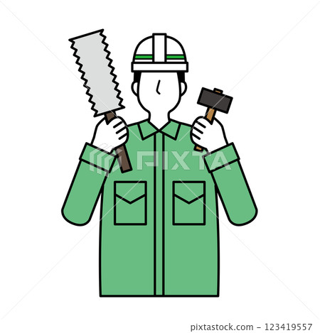 有鋸子和鐵鎚的男人 有鋸子和鐵鎚的男人 123419557