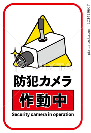 Illustration of a security camera in operation 123419607