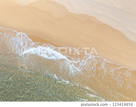 Top view Beautiful beach nature sea,Amazing landscape sea in summer background Top view Beautiful beach nature sea,Amazing landscape sea in summer background 123419858