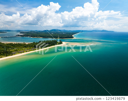 Aerial view of beautiful sea in summer season sky background,Drone view Waves water surface texture on sunny tropical ocean in Phuket island Thailand Aerial view of beautiful sea in summer season sky background,Drone view Waves water surface texture on sunny tropical ocean in Phuket island Thailand 123419879