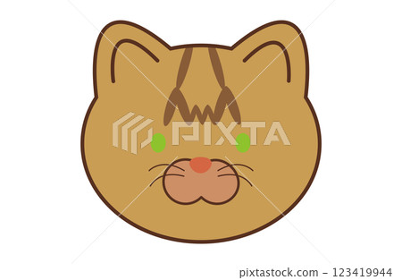 Light brown cat face Light brown cat face 123419944