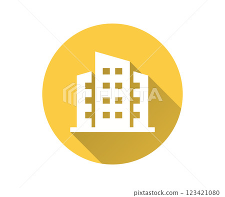 Apartments flat icon with long shadow for graphic and web design. 123421080