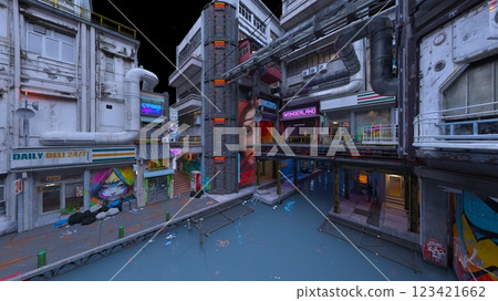 ruined city landscape ruined city landscape 123421662