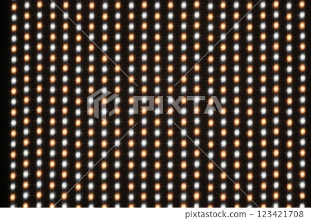 Innovative LED Light Display Featuring a Beautifully Patterned Arrangement of Colors and Brightness Innovative LED Light Display Featuring a Beautifully Patterned Arrangement of Colors and Brightness 123421708