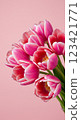 Pink tulips and pastel background 123421771