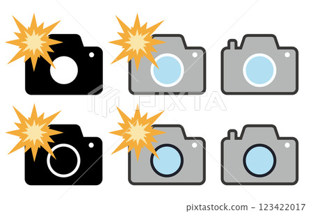 Camera icon shooting flash Camera icon shooting flash 123422017