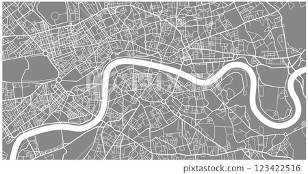Layered editable vector illustration outline of London city map. Layered editable vector illustration outline of London city map. 123422516