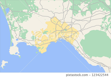 Layered editable vector illustration outline Map of Naples,Italy Layered editable vector illustration outline Map of Naples,Italy 123422544