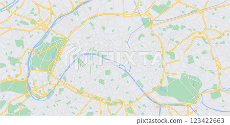Layered editable vector illustration outline of Paris,France. 123422663