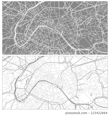 Layered editable vector illustration outline of Paris,France. Layered editable vector illustration outline of Paris,France. 123422664