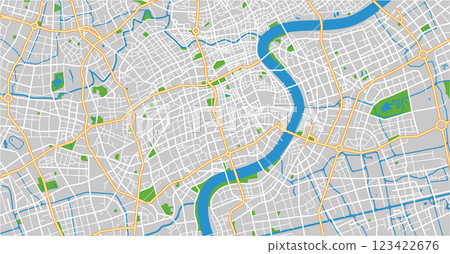 Layered editable vector illustration outline of Shanghai,China. 123422676