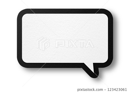 Black paper speech bubbles separated on transparent background 123423061