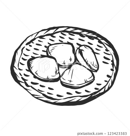 Hand-drawn illustration of a silly guy 123423383