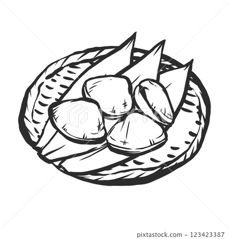 Hand-drawn illustration of a silly guy 123423387