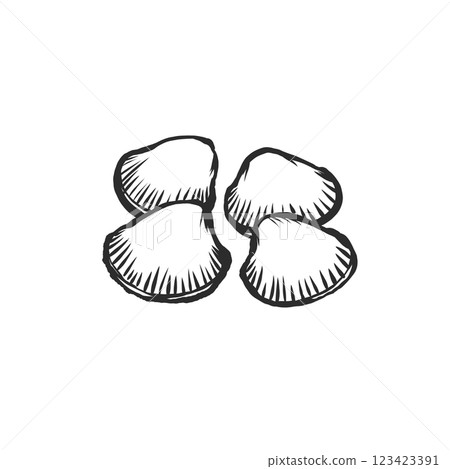 方舟貝殼手繪毛筆繪畫風格插畫 123423391