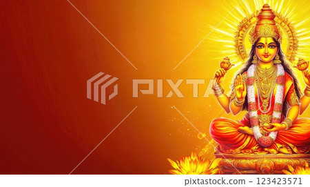 Divine essence: Portrait of Goddess Parvati, reflecting her majestic presence and spiritual grace, embodying the attributes of love, fertility, and devotion in a sacred and revered depiction. 123423571