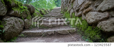 Enigmatic stairs: A captivating and exclusive staircase shrouded in mystery, featuring intricate details and hidden stories, adding an air of secrecy and sophistication to its design. 123423587