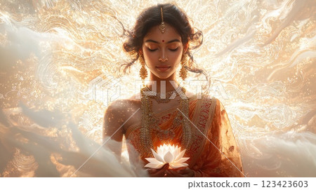 Sacred depiction: Goddess Sita portrayed in context of Rama Navami, Dussehra, and Diwali, symbolizing her pivotal role in divine narrative and her revered presence during these significant festivals. Sacred depiction: Goddess Sita portrayed in context of Rama Navami, Dussehra, and Diwali, symbolizing her pivotal role in divine narrative and her revered presence during these significant festivals. 123423603