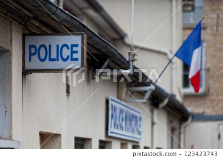 French municipal police sign 123423743