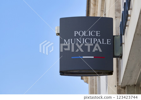 French municipal police sign 123423744