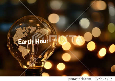 Earth Hour: global event, yearly action, March observance, planet protection, energy saving, turning off lights, WWF initiative, ecological awareness, sustainability effort, united participation. Earth Hour: global event, yearly action, March observance, planet protection, energy saving, turning off lights, WWF initiative, ecological awareness, sustainability effort, united participation. 123423786