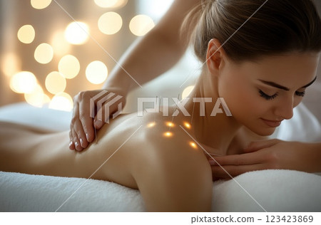 Holistic wellness: ancient practice of acupuncture, delicate placement of needles on the human body, emphasizing balance, healing, and the therapeutic benefits of this traditional method. Holistic wellness: ancient practice of acupuncture, delicate placement of needles on the human body, emphasizing balance, healing, and the therapeutic benefits of this traditional method. 123423869