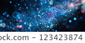 Quantum threads: concept of quantum strings, illustrating the intricate, invisible threads that form foundation of universe's fundamental structure, weaving through the fabric of reality. 123423874