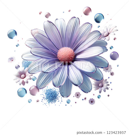 3D daisy flowers  123423937