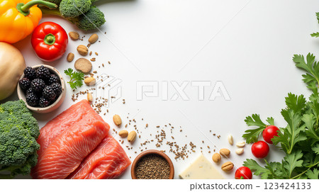 Ketogenic diet food. Healthy low carbs products. Keto diet concept. 123424133