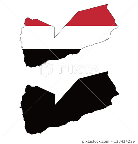 Layered editable vector illustration country map of Yemen 123424259