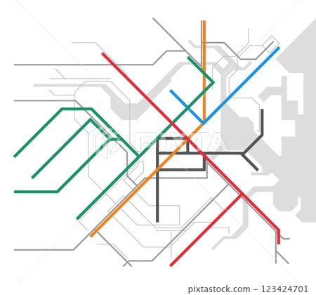 Layered editable vector illustration of Traffic Network Map of Boston,America Layered editable vector illustration of Traffic Network Map of Boston,America 123424701