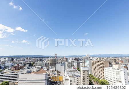 Miyazaki City, Miyazaki Prefecture: View of Miyazaki City's streets from around JR Miyazaki Station 123424802