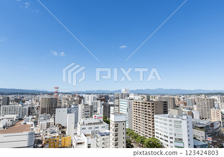 Miyazaki City, Miyazaki Prefecture: View of Miyazaki City's streets from around JR Miyazaki Station 123424803