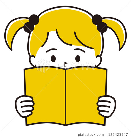A girl reading a book 123425347