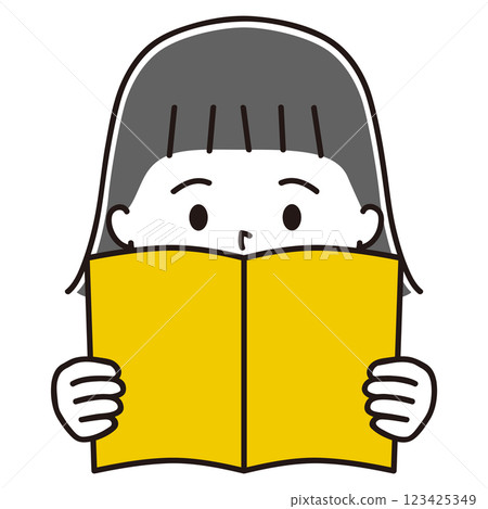 讀書的女孩，黑髮 123425349