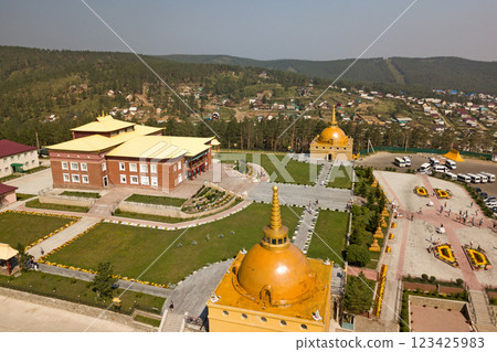 Aerial view of the Datsan Rinpoche Bagsha in Ulan-Ude Aerial view of the Datsan Rinpoche Bagsha in Ulan-Ude 123425983