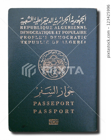 Algerian passport isolated on a white background 123425996