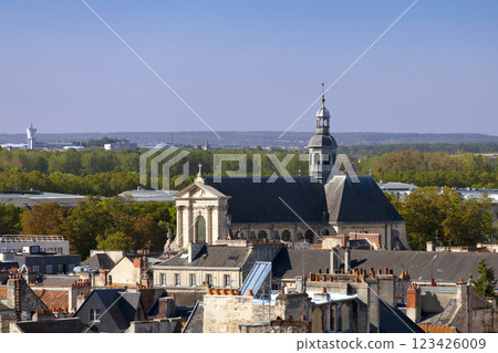 Aerial view of Notre-Dame-de-la-Gloriette Church in Caen Aerial view of Notre-Dame-de-la-Gloriette Church in Caen 123426009